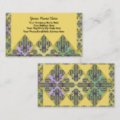 ストライプな謝肉祭の（紋章の）フラ・ダ・リ 名刺 (正面/裏面)