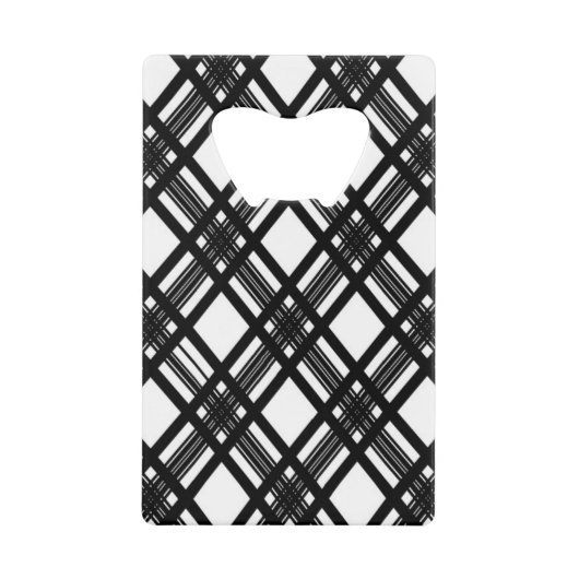 ストライプな質 クレジットカード栓抜き (正面)