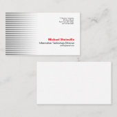 ストライプな銀製の名刺 名刺 (正面/裏面)