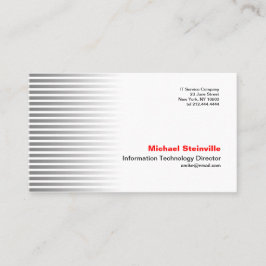 ストライプな銀製の名刺 名刺