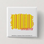 ストライプな黄色2を薄くして下さい 缶バッジ (正面)