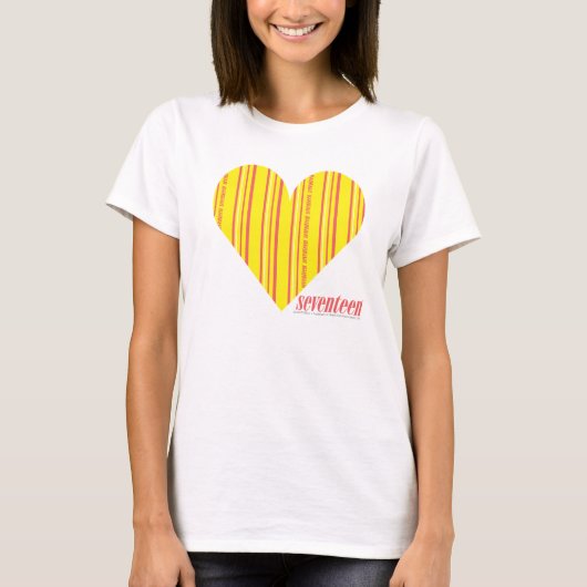 ストライプな黄色3を薄くして下さい Tシャツ (正面)