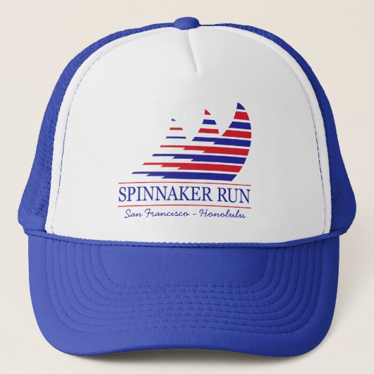 ストライプな_Spinnaker Run_SF -ホノルルを競争させます キャップ (正面)