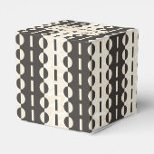 ストライプにサークル - チャコールクリームハート フェイバーボックス (裏面サイド)