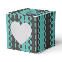 ストライプにドット - チャコール ブルー アクア ハート