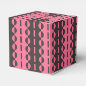 ストライプに円 - チャコールとピンク クラシック フェイバーボックス (裏面サイド)