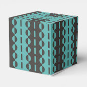 ストライプに円 - チャコールアクアブルー クラシック フェイバーボックス (裏面サイド)