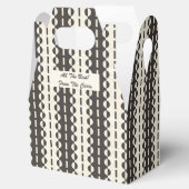 ストライプに円 - チャコールクリームの切妻屋根 フェイバーボックス (オープン)