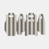 ストライプに円 - チャコールクリームの切妻 フェイバーボックス (折り畳みなし)