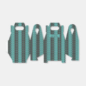 ストライプに円 - チャコールブルーアクアゲーブル フェイバーボックス (折り畳みなし)