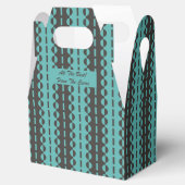 ストライプに円 - チャコールブルーアクアゲーブル フェイバーボックス (オープン)