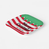 ストライプのおもしろい小妖精や小人カスタムパーティー ペーパープレート (傾斜あり)