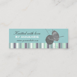 ストライプのでエレガントなハンドメイドの技術のハンドメイドの編み物 スキニー名刺