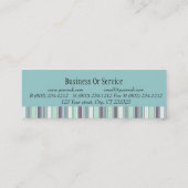 ストライプのでエレガントなハンドメイドの技術のハンドメイドの編み物 スキニー名刺 (裏面)