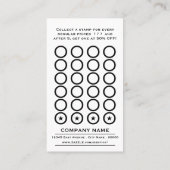 ストライプのでシックなロイヤリティの理容師ポーランド人 ロイヤリティカード (裏面)