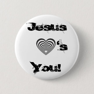 ストライプので黒いハート、JesusYou! 、「s 缶バッジ