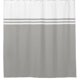 ストライプので、カスタマイズ可能な中立色 シャワーカーテン