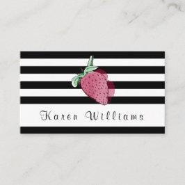 ストライプのないちごのロゴの名刺 名刺
