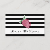 ストライプのないちごのロゴの名刺 名刺 (正面)