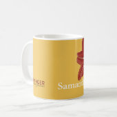 ストライプのなアマリリス コーヒーマグカップ (正面左)
