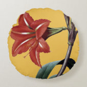 ストライプのなアマリリス ラウンドクッション (正面)