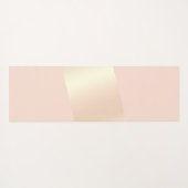 ストライプのなエレガントでモダンなひよこの赤面のピンクのバラの金ゴールド ヨガマット (裏面(横))