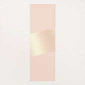 ストライプのなエレガントでモダンなひよこの赤面のピンクのバラの金ゴールド ヨガマット (裏面)