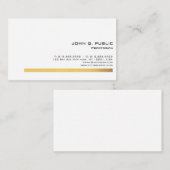 ストライプのなエレガントな専門のモダンな金ゴールドの一見 名刺 (正面/裏面)