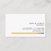 ストライプのなエレガントな専門のモダンな金ゴールドの一見 名刺 (正面)