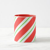 ストライプのなクリスマスマグキャンデーの杖 マグカップ (中央)
