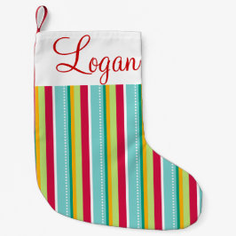 ストライプのなクリスマス スモールクリスマスストッキング