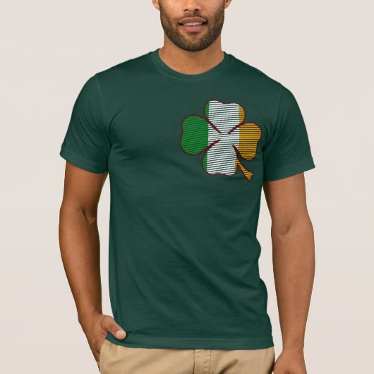 ストライプのなクローバーのティー Tシャツ (正面)