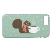 ストライプのなスカーフを持つリスのコーヒー恋人 Case-Mate iPhoneケース (裏面(横))