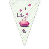 ストライプのなパイ食べ物のコンテスト バンティングフラッグ (第1の旗)