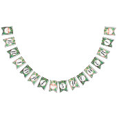 ストライプのなピンクnの黒いブライダルシャワーのフラミンゴの葉 バンティングフラッグ (全)