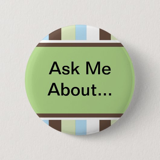 ストライプのなピン 缶バッジ (正面)