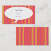 ストライプのなプロフィールカードを私述べています 名刺 (正面/裏面)