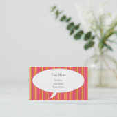 ストライプのなプロフィールカードを私述べています 名刺 (スタンド正面)