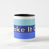 ストライプのなマグ-青を離れてそれを揺すって下さい マグカップ (中央)