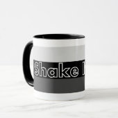 ストライプのなマグ-黒を離れてそれを揺すって下さい マグカップ (正面左)