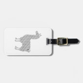 ストライプのなラマの荷物のラベル ラゲッジタグ (正面横)