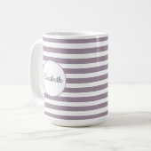 ストライプのな一流のマグ コーヒーマグカップ (正面左)
