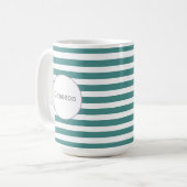 ストライプのな一流のマグ コーヒーマグカップ (正面左)