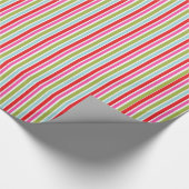 ストライプのな休日のクリスマス ラッピングペーパー (角)