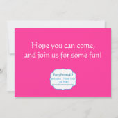 ストライプのな体育専門家の誕生日のパーティの招待状 招待状 (裏面)