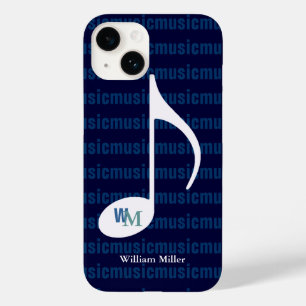 ストライプのな名前入りな音楽ノート Case-Mate iPhone 14ケース