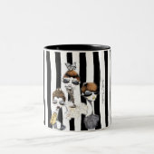 ストライプのな妖精のコップ ツートーンマグカップ (中央)