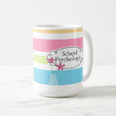 ストライプのな学校の心理学者のマグ コーヒーマグカップ (正面右)