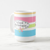 ストライプのな学校の心理学者のマグ コーヒーマグカップ (正面左)