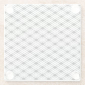 ストライプのな格子縞パターン ガラスコースター (裏面)